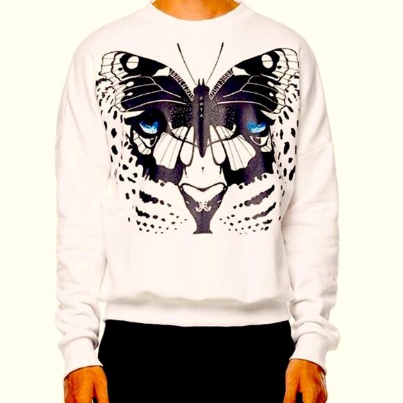 NEW Jonny Cota Leopard Wing Metamorphosis Butterfly Unisex Sweatshirt S… - Picture 1 of 15